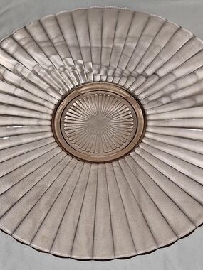Anchor Hocking Rose-Tinted Depression Glass Platter